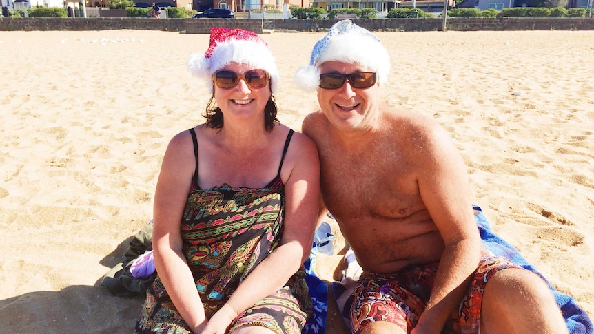 Williamstown couple Jane and Ed start every Christmas Day with a morning swim at the beach.