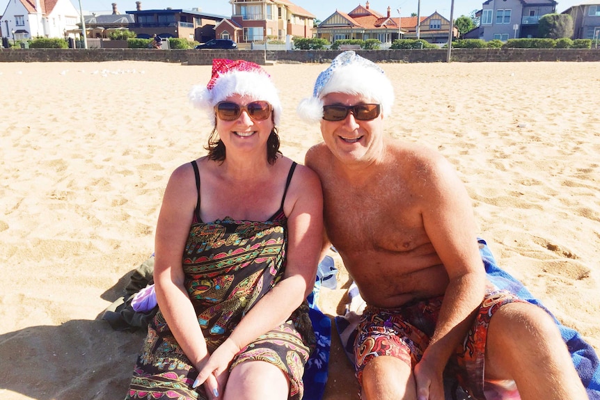 Williamstown couple Jane and Ed start every Christmas Day with a morning swim at the beach.