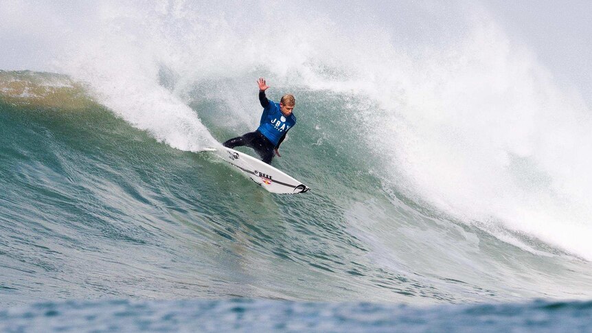 Mick Fanning surfs at J-Bay Open