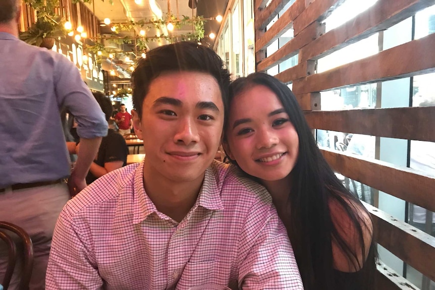Adelaide university student Mel Nguyen and her partner Zidan.