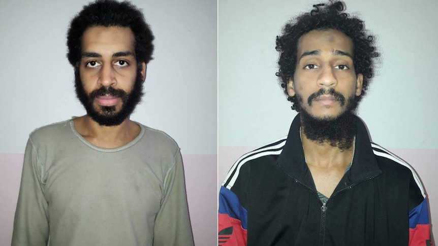 A composite image of Alexanda Kotey and Shafee Elsheikh.