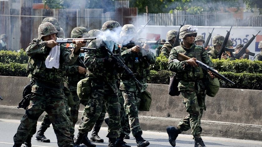 Thai soldiers open fire