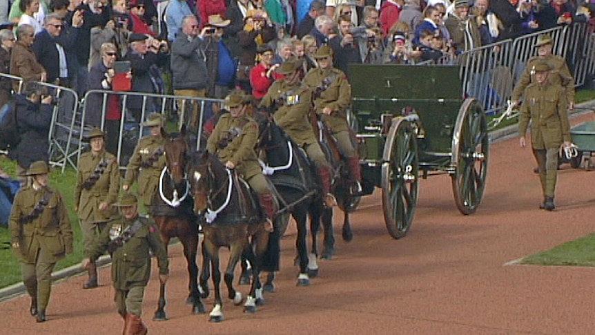 The 18-pounder artillery piece and gun carriage took three years to restore.