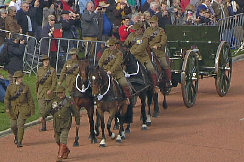 The 18-pounder artillery piece and gun carriage took three years to restore.