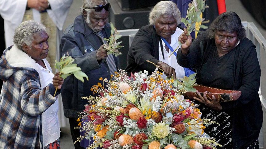 Gidja Elders at the State Funeral of Ernie Bridge