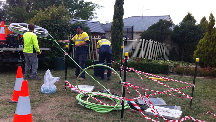 The National Broadband Network (NBN) being rolled out in Canberra.