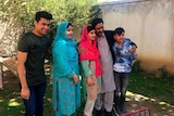 Malala Yousafzai with her family members in Mingora.