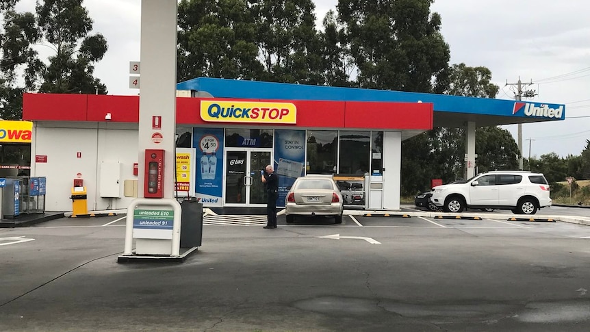 The petrol station involved in an armed robbery at Narre Warren.