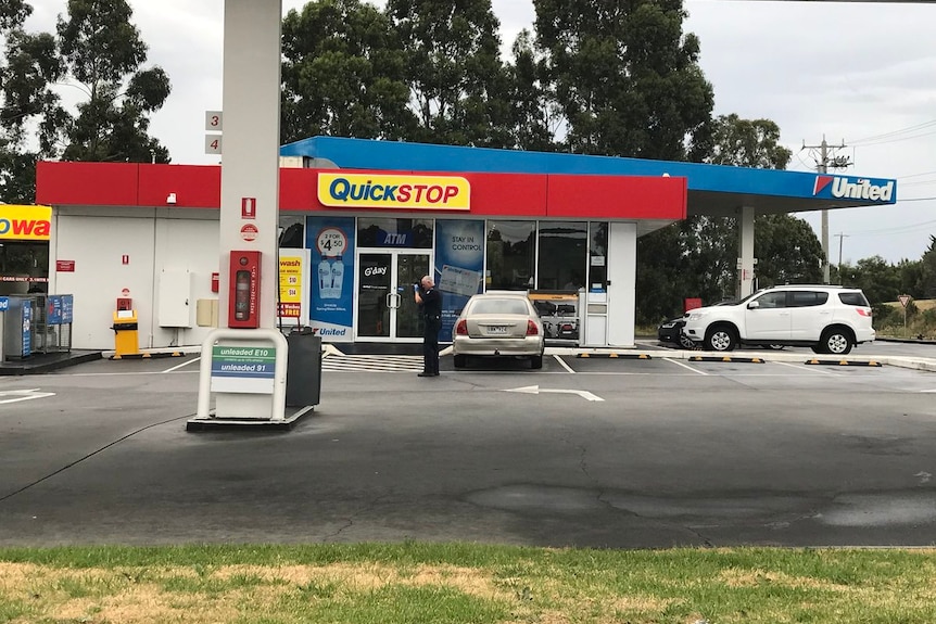 The petrol station involved in an armed robbery at Narre Warren.