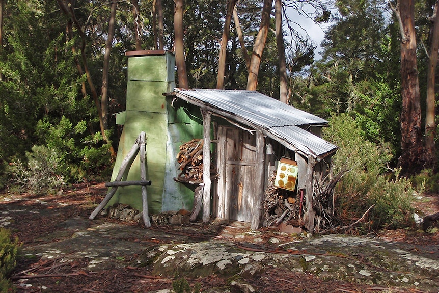 Existing hut on Halls Island