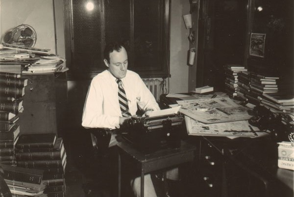 Stan Lee working in the 1950s at Timely Comics, which would go on to become Marvel Comics.