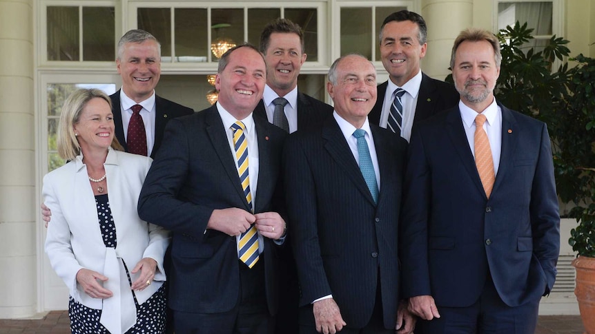 National Party MP's and sworn in members of the Abbott Government