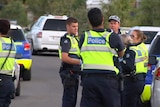 Police on the scene of a party in Werribee.