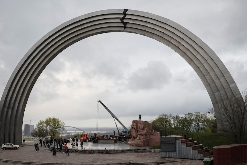 Kiev cambia el nombre del monumento asociado con el ruso