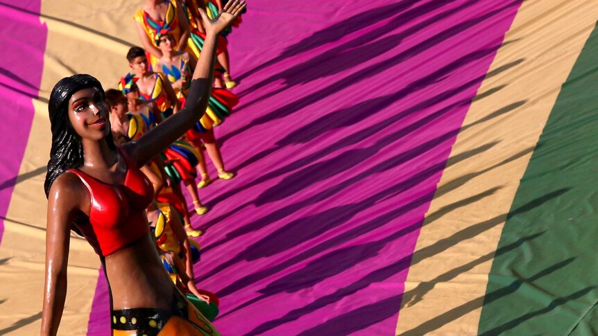 Dancers perform during the 2014 World Cup opening ceremony.