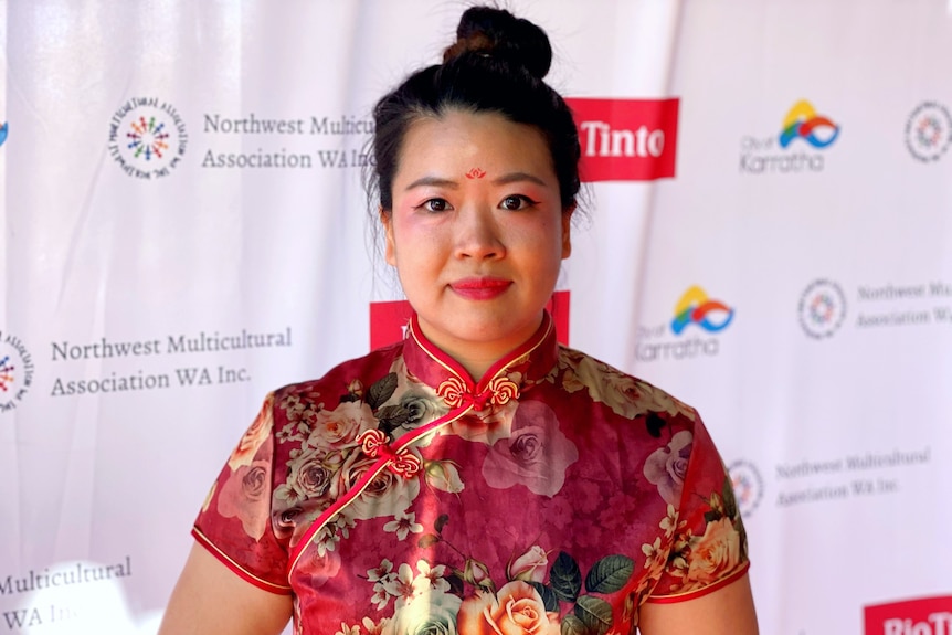 Karen Huang in cultural clothes