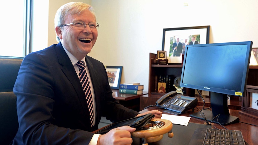 Calling it quits: former prime minister Kevin Rudd.