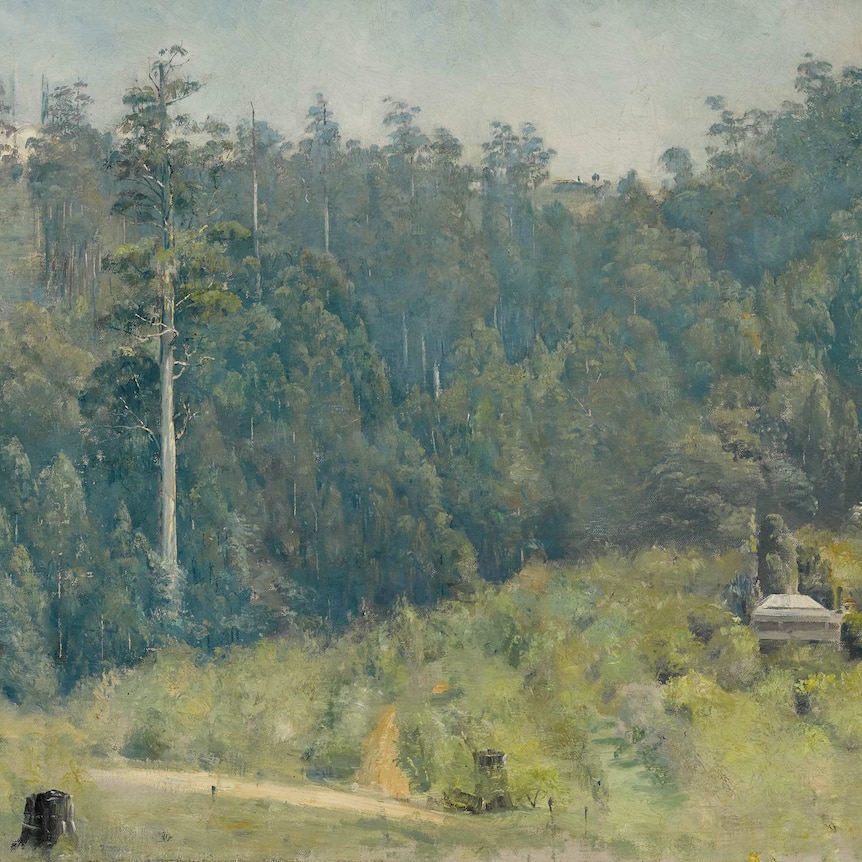 An image of Tom Roberts' Untitled (Dandenongs Landscape).