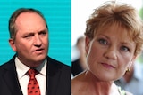 Composite Barnaby Joyce and Pauline Hanson