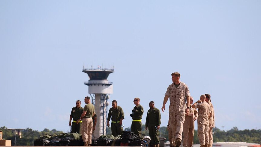 US Marines arrive at Darwin Airport