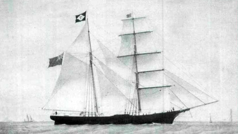 Brigantine ship 1840s