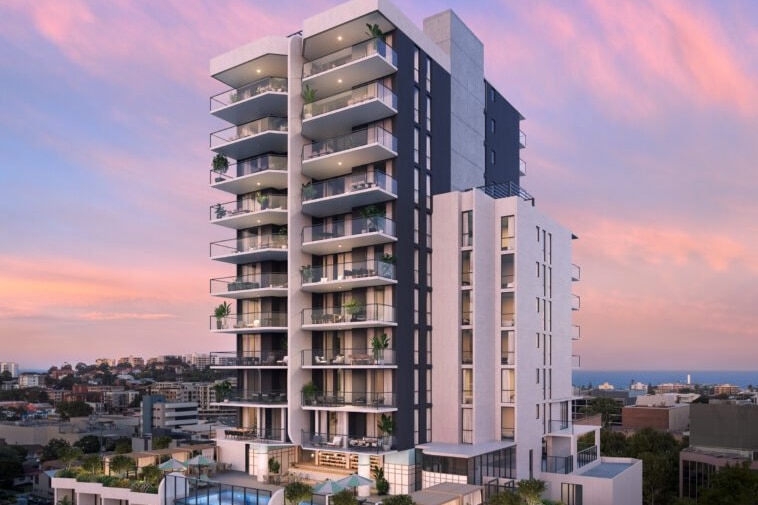 Artists impression of an apartment development in Wollongong