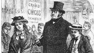 Illustration by Harry French of Thomas Gradgrind for Charles Dickens's Hard Times