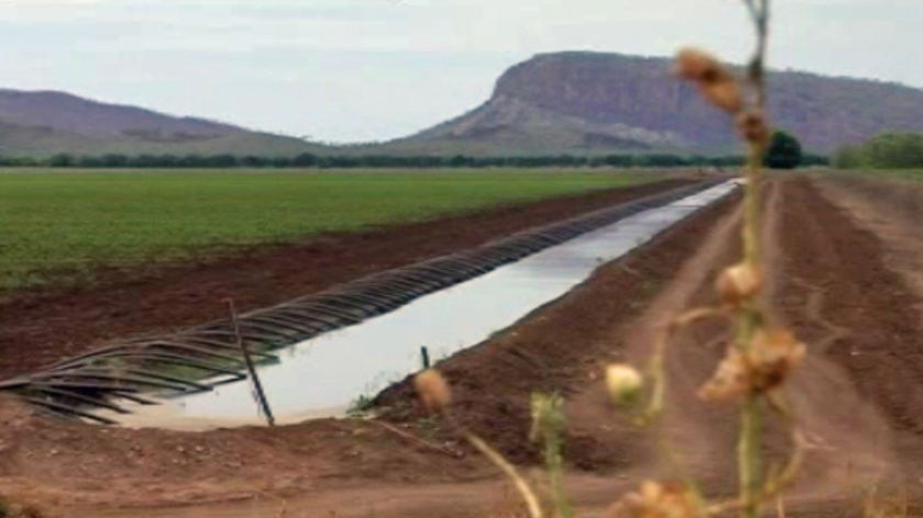 Ord irrigation scheme channel in Western Australia