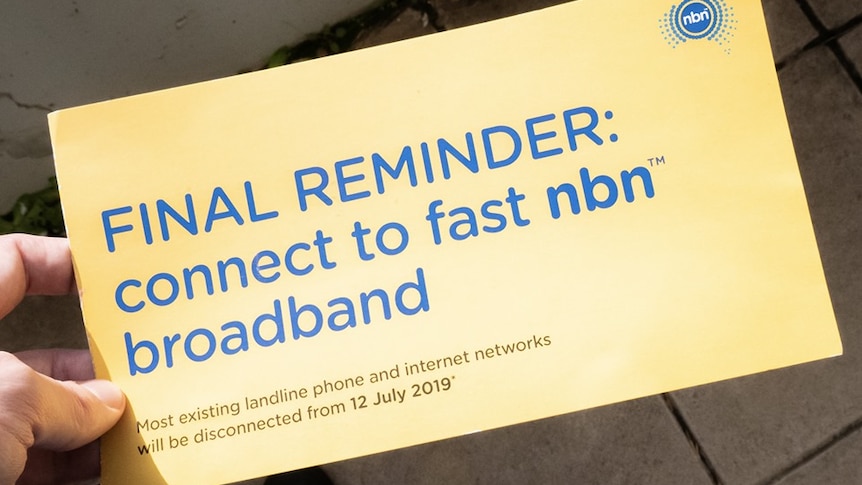 A letter saying "final reminder: connect to fast NBN broadband.