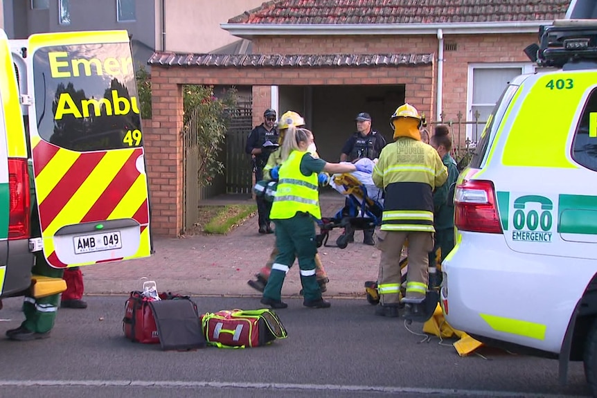 The scene of a crash on Kensington Road at Marryatville.