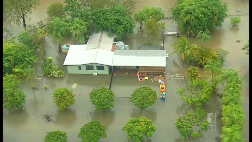 Houses inundated in NT flooding