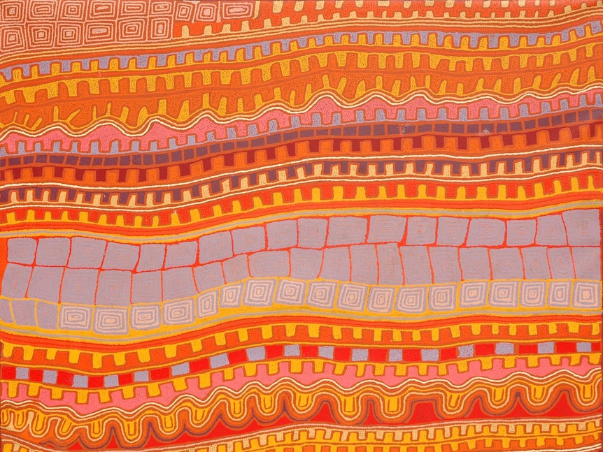 Tingari men at camped at Myilili, Courtesy, the artist and Papunya Tula Artists