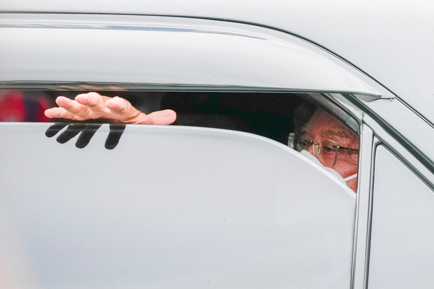 Najib Razak in a car