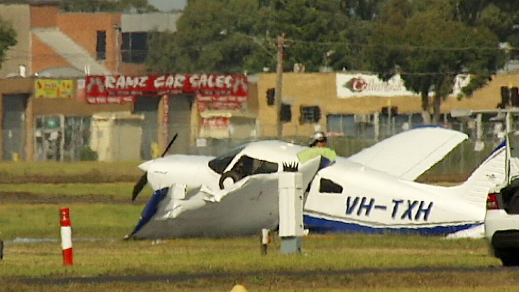 Melbourne plane crash Two light aircraft collide on runway at