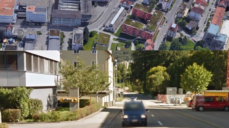 The street in Switzerland, where one of the location's pinged.