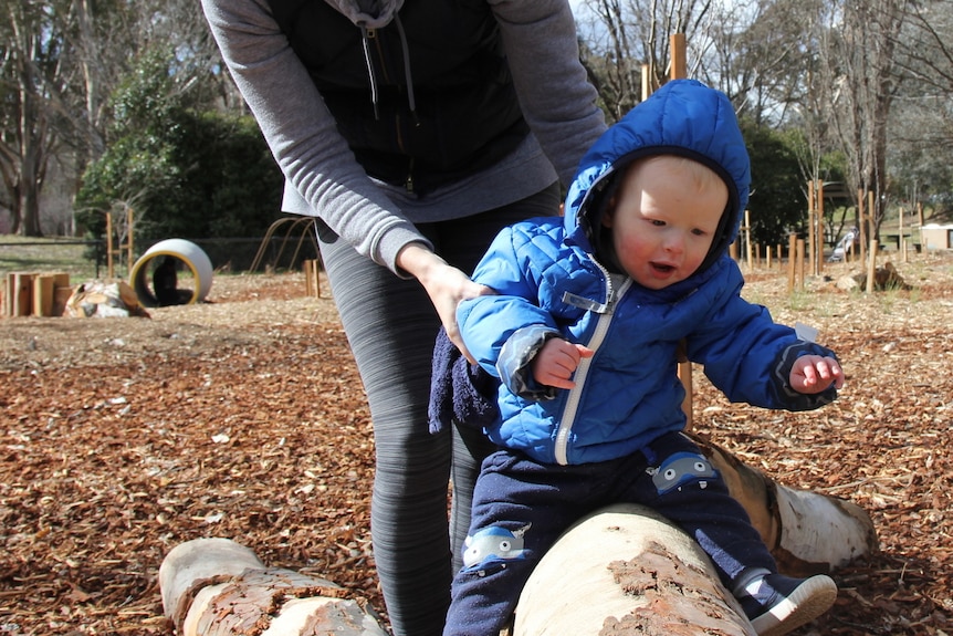 Playing outdoors