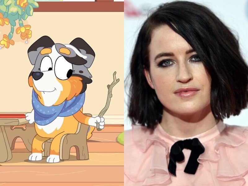 A composite image of the character Calypso and singer Megan Washington.