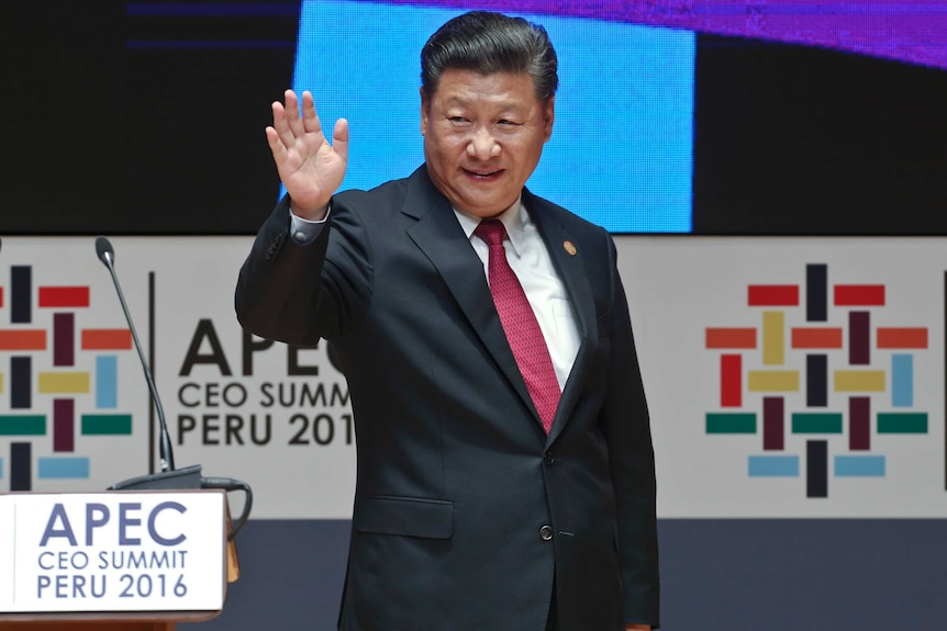 China's President Xi Jinping attends the Asia Pacific Economic Cooperation forum in Lima, Peru.