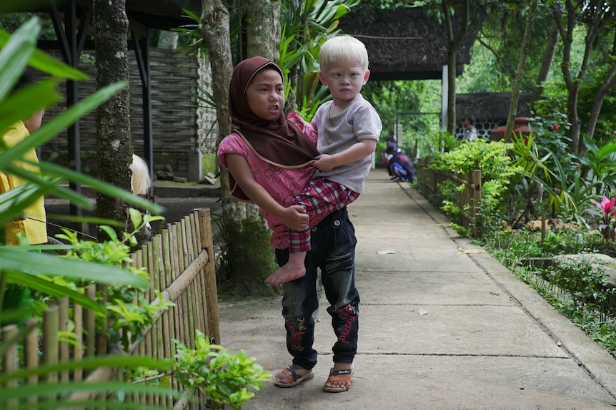 Jajang Gunawan in the village.