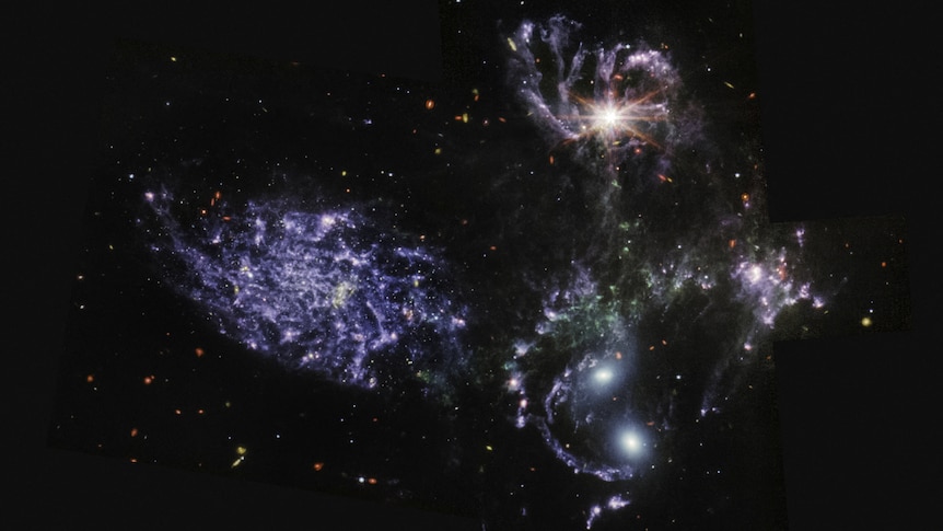 A collection of five galaxies as seen from NASA's James Webb Space Telescope