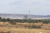 Ash cloud at former Port Augusta power station