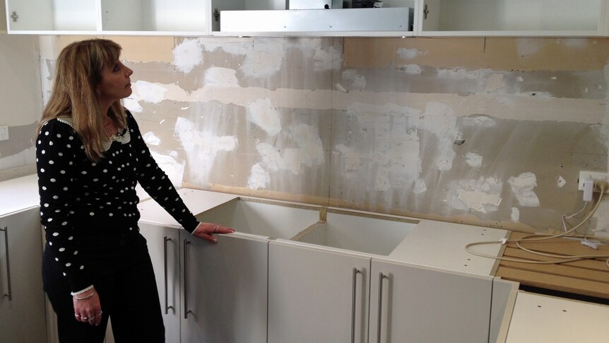 Rhonda of East Doncaster in Melbourne's east says she has been told she is now "on her own" with her kitchen renovation.
