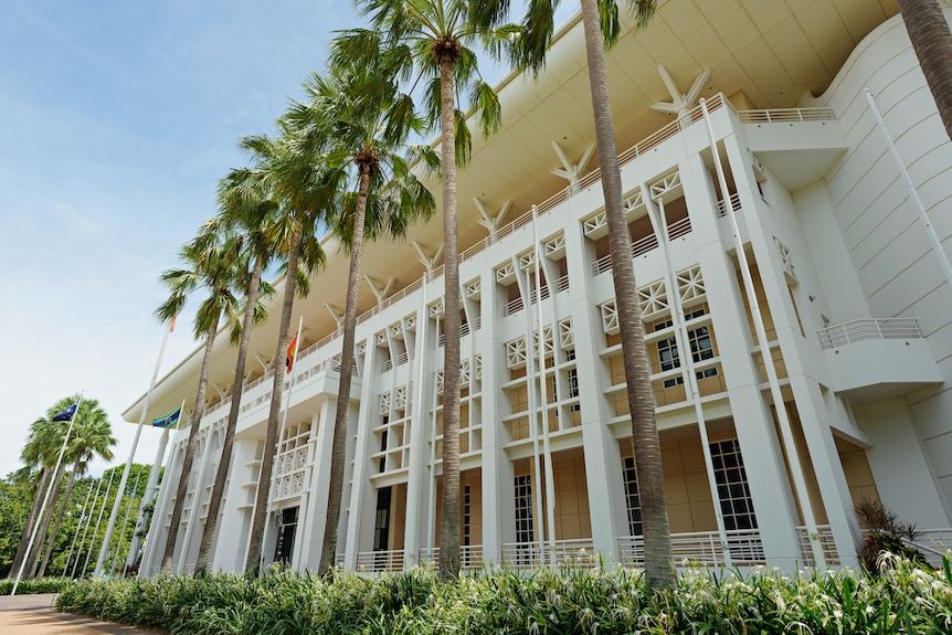 The exterior of the Northern Territory's Parliament House building. 