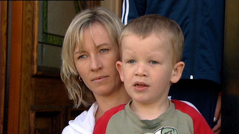 Four-year old Justin Gant, who has been diagnosed with autism