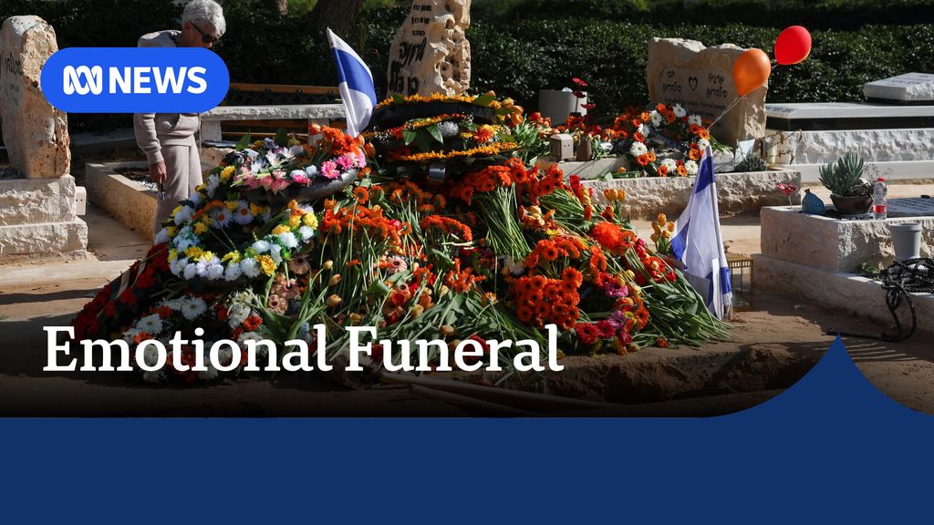Israeli hostage farewells wife, children in emotional funeral - ABC News