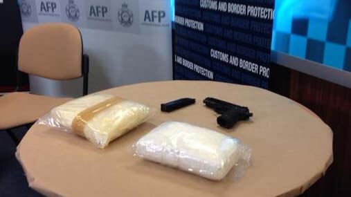 Tasmanian police display drugs from a $10 million amphetamine haul