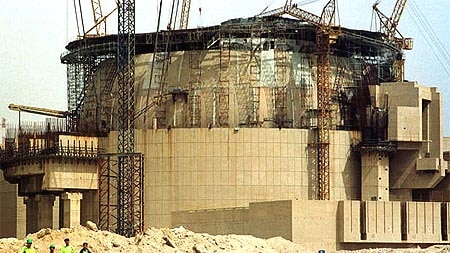 A nuclear plant under construction in southern Iran.