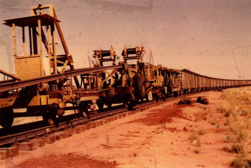 Foto de archivo de un vagón de ferrocarril para el proyecto ferroviario del Monte Newman.