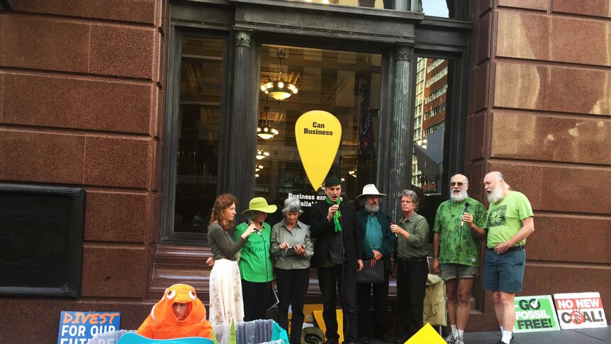 Commonwealth Bank protesters in Sydney