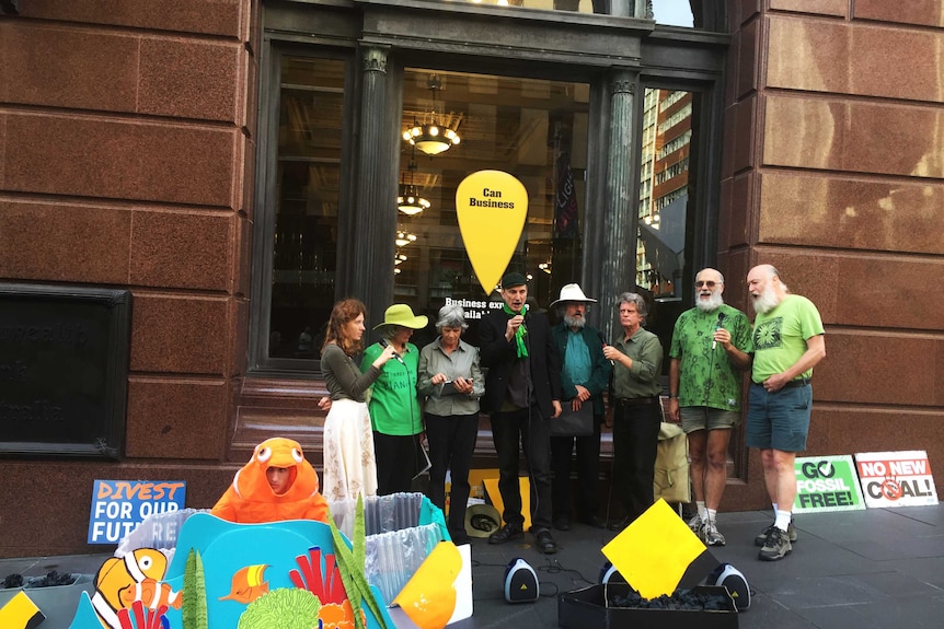 Commonwealth Bank protesters in Sydney